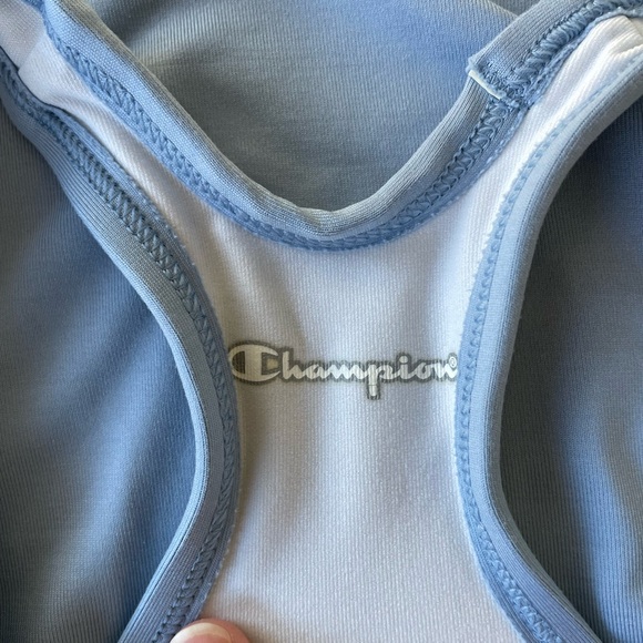 Blue Champion workout tank top with built-in bra - Picture 3 of 8